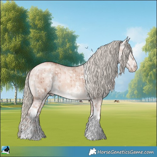 Horse Color:Gold Champagne Ice Dun Mushroom Sabino Brindle 