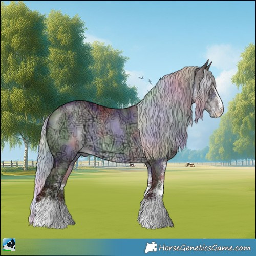 Horse Color:Nacre White Spotted Chocolate Silver Brown Chinchilla Ice 