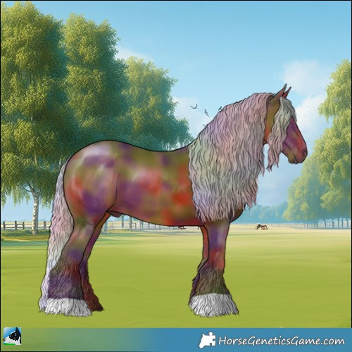 Horse Color:Nacre Chocolate Silver Brown 