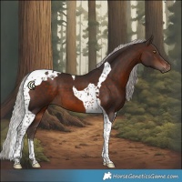 Horse Color:Silver Brown Tobiano 