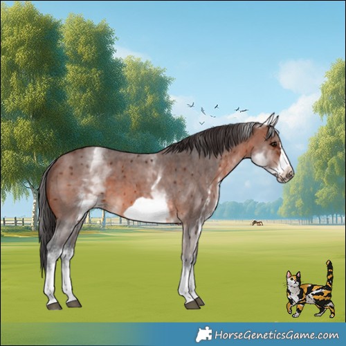 Horse Color:White Spotted Brown Sabino Frame 