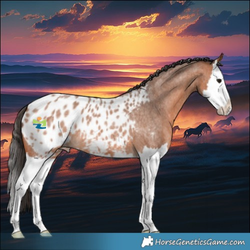Horse Color:Bay Roan Splash Appaloosa 