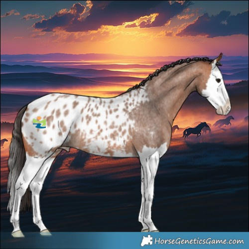 Horse Color:Bay Roan Splash Appaloosa 