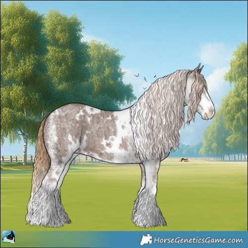 Horse Color:White Spotted Chestnut Ice Rabicano 