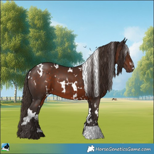 Horse Color:White Spotted Liver Chestnut 
