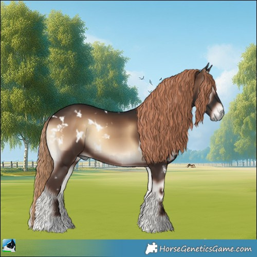 Horse Color:White Spotted Liver Red Onyx 