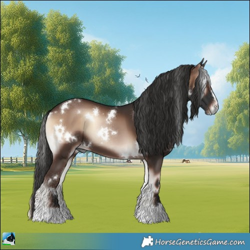 Horse Color:White Spotted Liver Red Onyx 