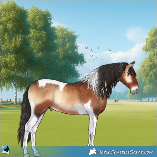 Horse Color:Brown Onyx Tobiano Rabicano 