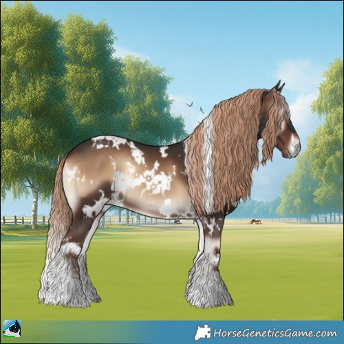 Horse Color:White Spotted Liver Red Onyx 