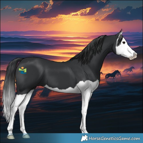Horse Color:Black Splash
