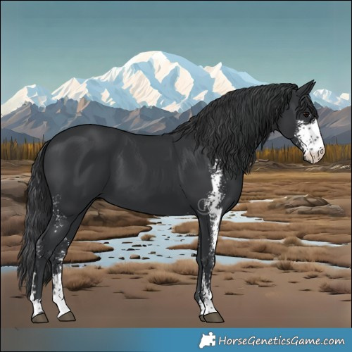 Horse Color:Black Sabino