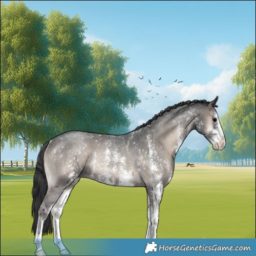 Horse Color:Blue Onyx Sabino Rabicano 
