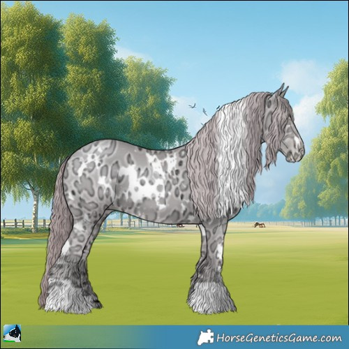 Horse Color:White Spotted Chocolate Black Chinchilla Ice Pearl 