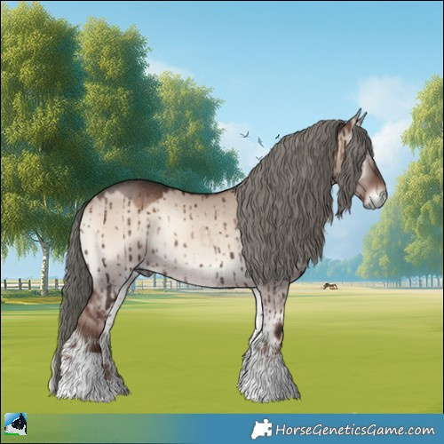 Horse Color:Liver Red Dun Onyx Mushroom Rabicano Brindle 