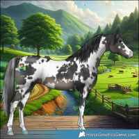 Horse Color:White Spotted Black 