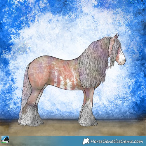Horse Color:Nacre Silver Bay Ice Sabino 