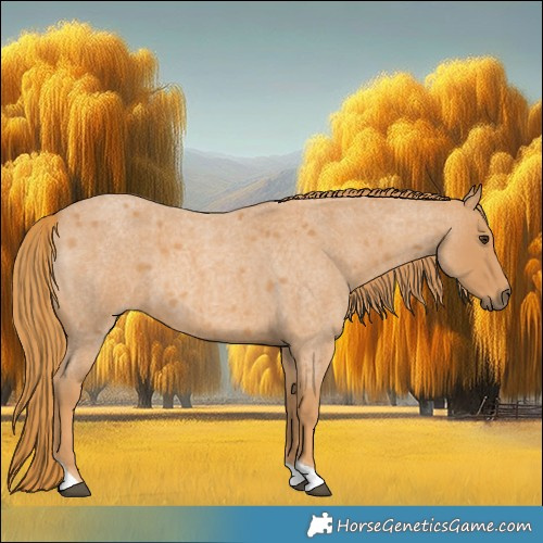 Horse Color:Red Roan Tobiano 