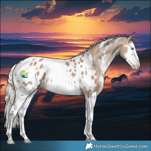Horse Color:White Spotted Silver Grullo Splash Appaloosa 
