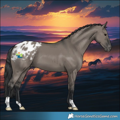 Horse Color:Grullo Appaloosa 