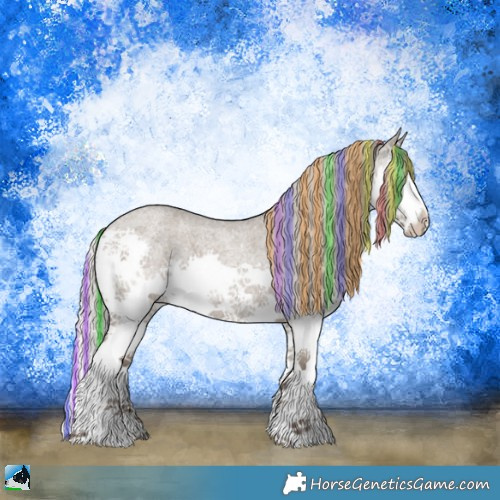 Horse Color:Painted Silver Grullo Roan Splash 