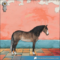 Horse Color:Brown Dun Brindle 