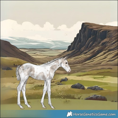 Horse Color:Silver Grullo Ice Splash Tobiano 