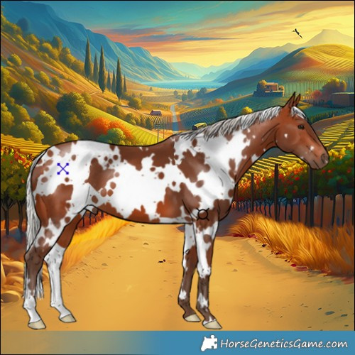 Horse Color:White Spotted Silver Brown 