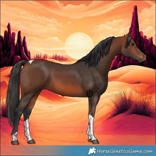 Horse Color:Bay Tobiano 