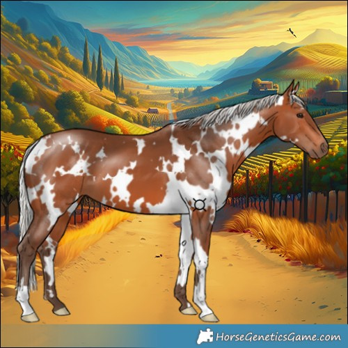 Horse Color:White Spotted Silver Bay