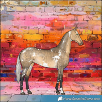 Horse Color:White Spotted Silver Buckskin Dun Rabicano 