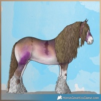 Horse Color:Liver Red Onyx Ice Tobiano Rabicano 