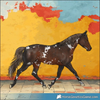 Horse Color:White Spotted Liver Chestnut Rabicano 