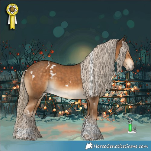 Horse Color:White Spotted Chocolate Palomino Tobiano 