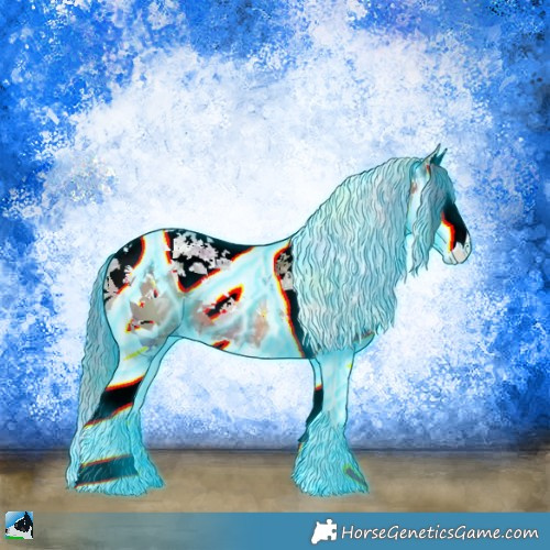 Horse Color:Nacre Thunderstruck Bay Ice Splash Tobiano