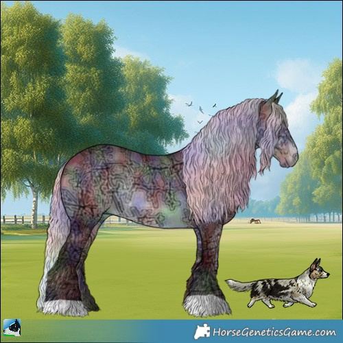 Horse Color:Nacre Chocolate Silver Brown Chinchilla Ice Rabicano 