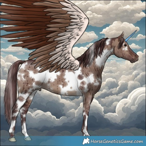 Horse Color:White Spotted Chocolate Brown Dun Brindle