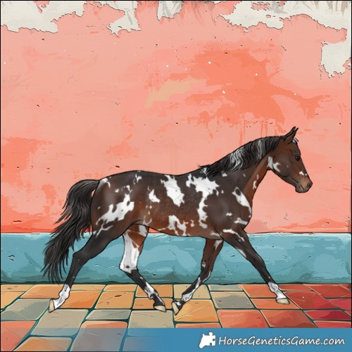 Horse Color:White Spotted Brown Rabicano 