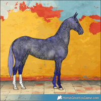 Horse Color:Watercolor Liver Red Dun Ice Varnish