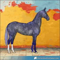 Horse Color:Watercolor Liver Red Dun Ice Varnish 