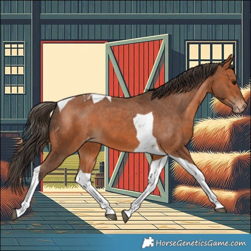 Horse Color:Bay Tobiano Appaloosa