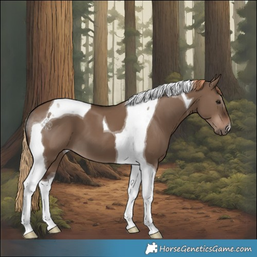 Horse Color:Liver Red Dun Tobiano 