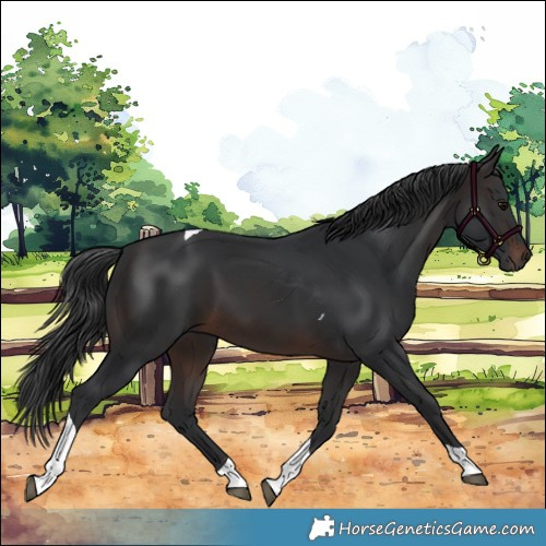 Horse Color:Brown Tobiano