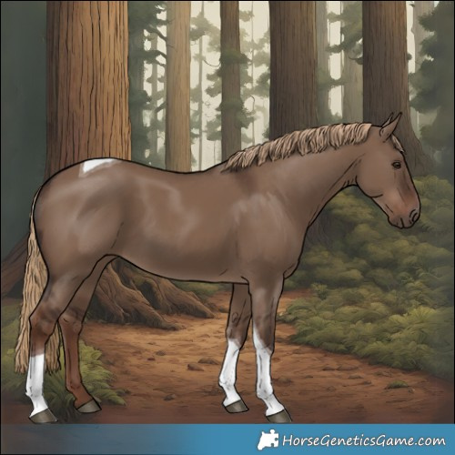 Horse Color:Liver Red Dun Tobiano 