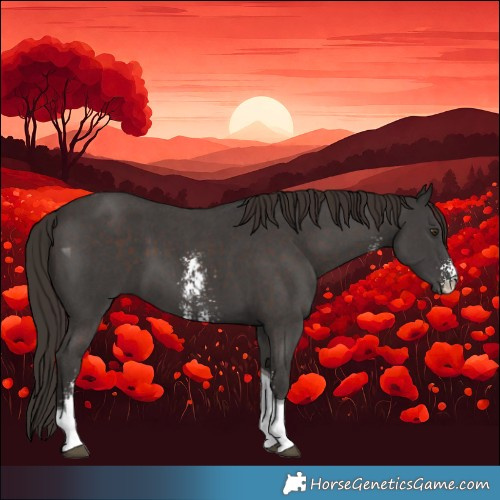 Horse Color:Liver Chestnut Sabino Tobiano 