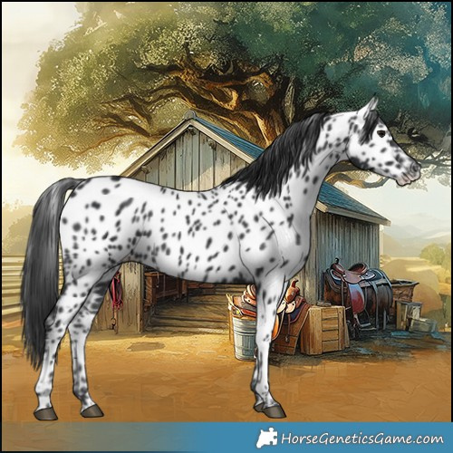 Horse Color:Black Appaloosa