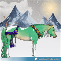 Horse Color:Watercolor Buckskin Tobiano Rabicano 