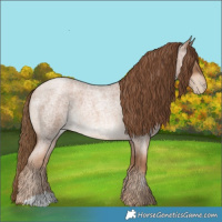 Horse Color:Liver Red Roan Pearl 