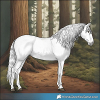 Horse Color:Gray Liver Red Dun Tobiano Varnish 