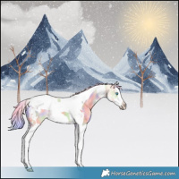 Horse Color:Nacre Silver Perlino Splash Tobiano