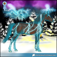 Horse Color:Thunderstruck Liver Chestnut Tobiano 